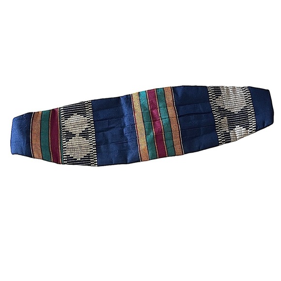 EMBROIDERED Fabric Adjustable Pleated Multicolor Cummerbund One Size Fits Most - Picture 1 of 7